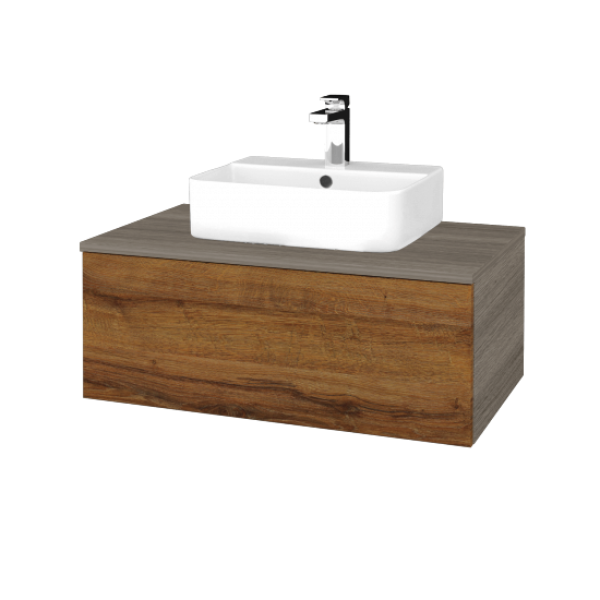 Kúpeľňová skrinka MODULE SZZ1 80 umývadlo Joy 3 - D03 Cafe - D27 Cognac - Nie