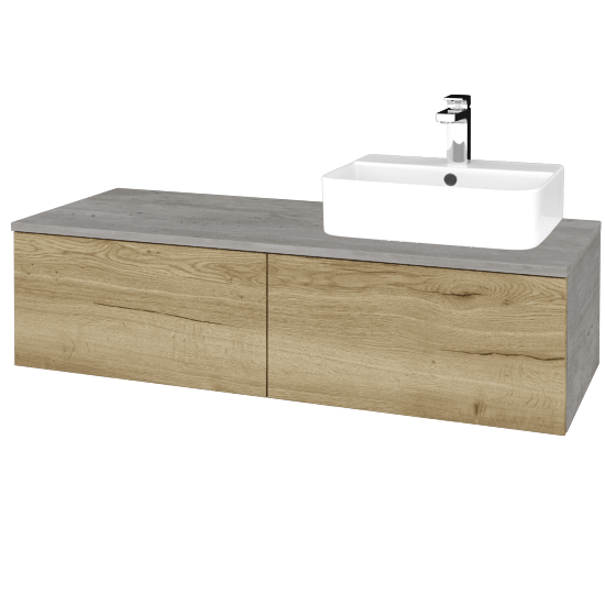 Kúpeľňová skrinka MODULE SZZ12 120 umývadlo Joy 3 - D01 Betón - D26 Ontario - Levé - Nie