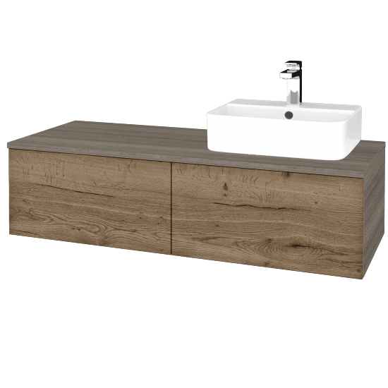 Kúpeľňová skrinka MODULE SZZ12 120 umývadlo Joy 3 - D03 Cafe - D21 Tobacco - Levé - Nie