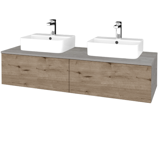 Kúpeľňová skrinka MODULE SZZ12 140 umývadlo Joy 3 - D01 Betón - D23 Herkules - Nie