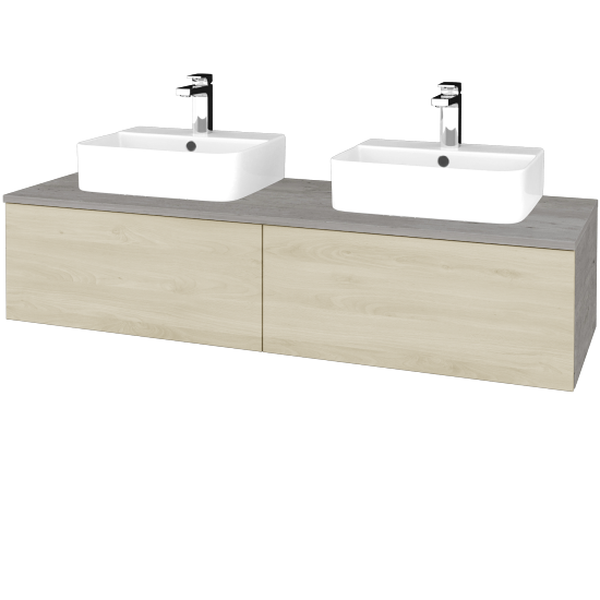 Kúpeľňová skrinka MODULE SZZ12 140 umývadlo Joy 3 - D01 Betón - D24 Ohio - Nie