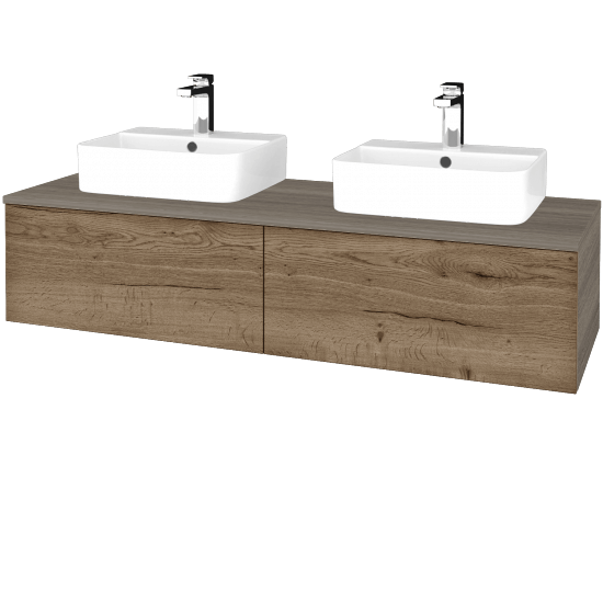 Kúpeľňová skrinka MODULE SZZ12 140 umývadlo Joy 3 - D03 Cafe - D21 Tobacco - Nie