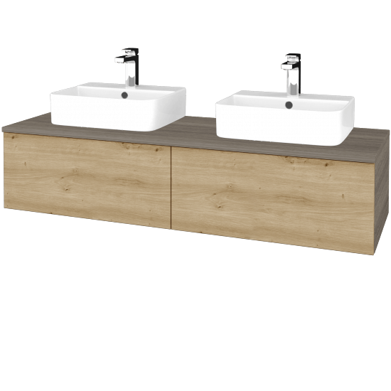 Kúpeľňová skrinka MODULE SZZ12 140 umývadlo Joy 3 - D03 Cafe - D22 Karamel - Nie