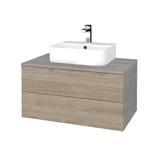 Kúpeľňová skrinka MODULE SZZ2 80 umývadlo Joy 3 - D01 Betón - D17 Colorado - Nie