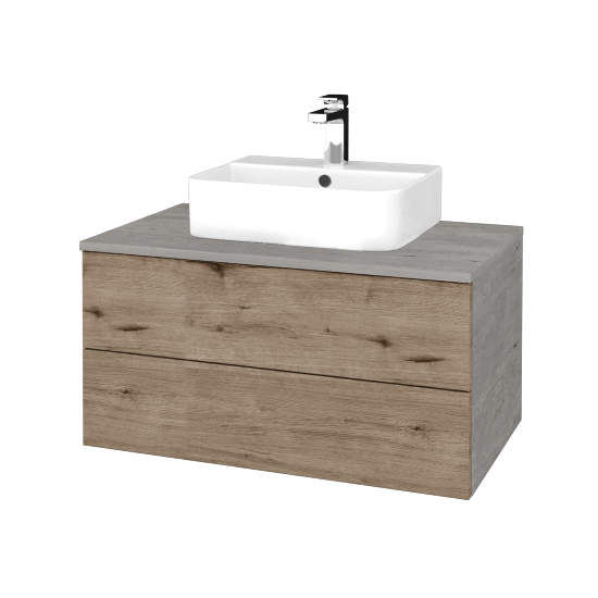 Kúpeľňová skrinka MODULE SZZ2 80 umývadlo Joy 3 - D01 Betón - D23 Herkules - Nie