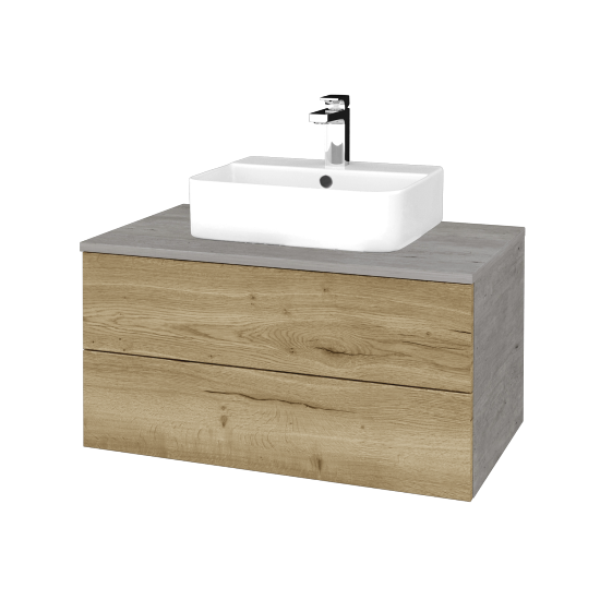 Kúpeľňová skrinka MODULE SZZ2 80 umývadlo Joy 3 - D01 Betón - D26 Ontario - Nie