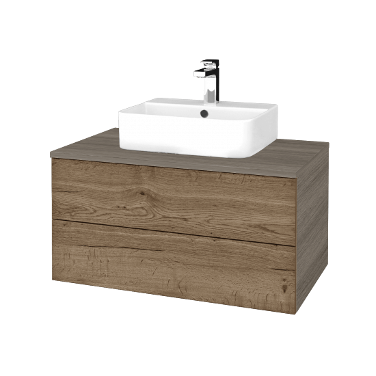 Kúpeľňová skrinka MODULE SZZ2 80 umývadlo Joy 3 - D03 Cafe - D21 Tobacco - Nie