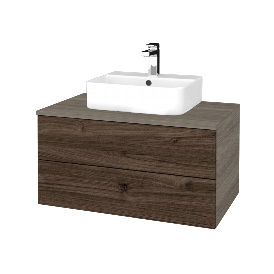 Kúpeľňová skrinka MODULE SZZ2 80 umývadlo Joy 3 - D03 Cafe - D25 Teak - Nie