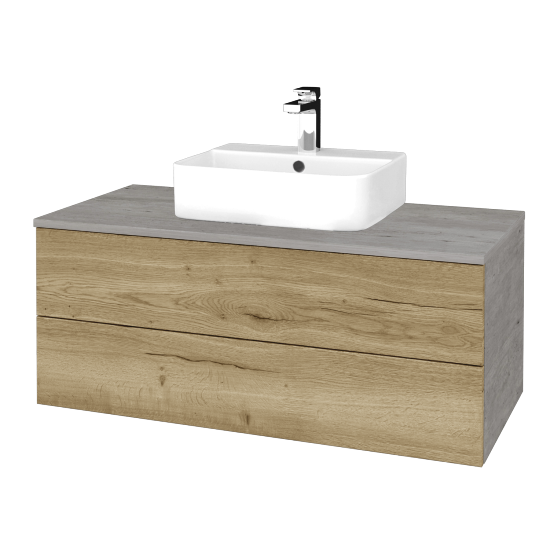 Kúpeľňová skrinka MODULE SZZ2 100 umývadlo Joy 3 - D01 Betón - D26 Ontario - Nie