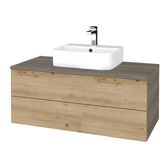 Kúpeľňová skrinka MODULE SZZ2 100 umývadlo Joy 3 - D03 Cafe - D22 Karamel - Nie