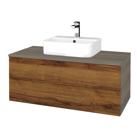 Kúpeľňová skrinka MODULE SZZ2 100 umývadlo Joy 3 - D03 Cafe - D27 Cognac - Nie