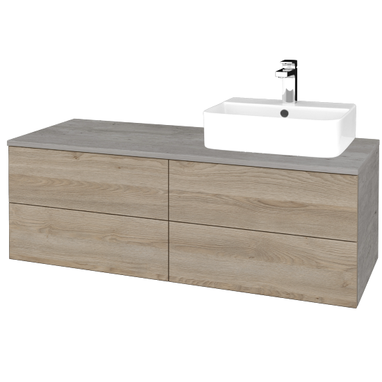 Kúpeľňová skrinka MODULE SZZ4 120 umývadlo Joy 3 - D01 Betón - D17 Colorado - Levé - Nie