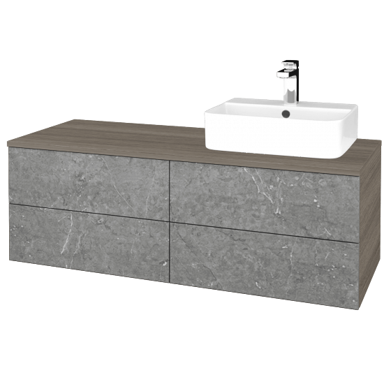 Kúpeľňová skrinka MODULE SZZ4 120 umývadlo Joy 3 - D03 Cafe - D20 Galaxy - Levé - Nie