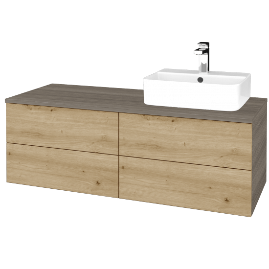 Kúpeľňová skrinka MODULE SZZ4 120 umývadlo Joy 3 - D03 Cafe - D22 Karamel - Levé - Nie