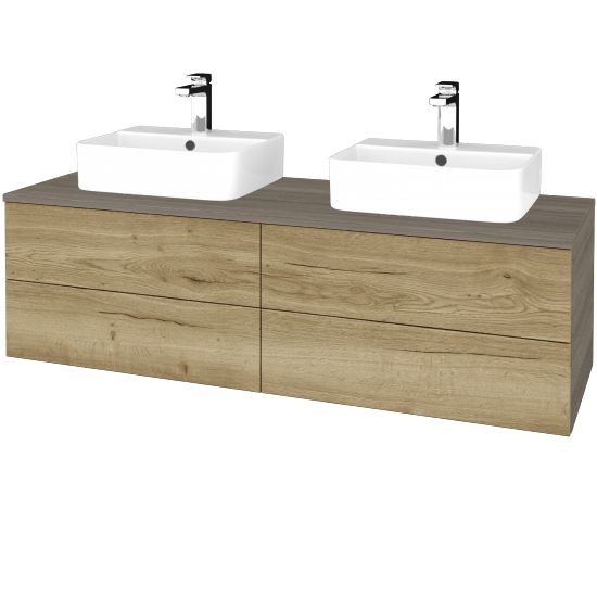 Kúpeľňová skrinka MODULE SZZ4 140 umývadlo Joy 3 - D03 Cafe - D26 Ontario - Nie