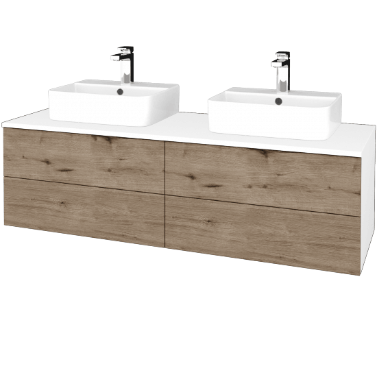 Kúpeľňová skrinka MODULE SZZ4 140 umývadlo Joy 3 - N01 Biela lesk - D23 Herkules - Nie