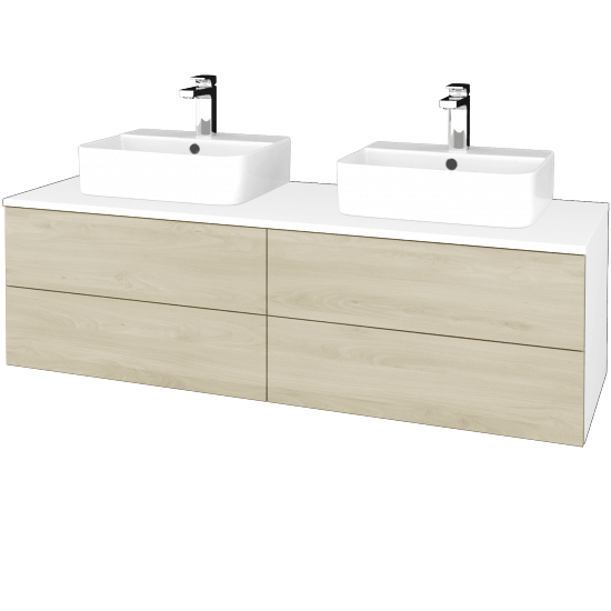 Kúpeľňová skrinka MODULE SZZ4 140 umývadlo Joy 3 - N01 Biela lesk - D24 Ohio - Nie