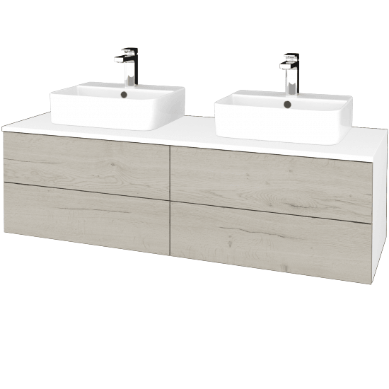 Kúpeľňová skrinka MODULE SZZ4 140 umývadlo Joy 3 - N01 Biela lesk - D28 Alberta - Nie
