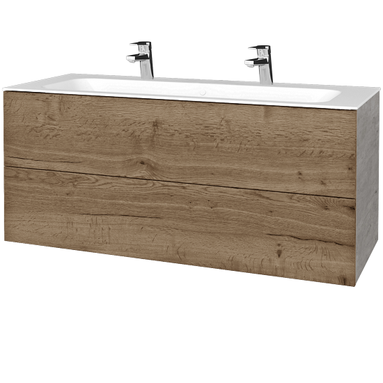 Umývadlová skrinka VARIANTE SZZ2 120 pre úmyvadlo Finon - D01 Betón - D21 Tobacco