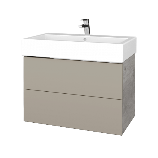 Umývadlová skrinka VARIANTE SZZ2 80 pro umyvadlo Duravit Vero - D01 Betón - L04 Béžová vysoký lesk