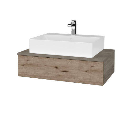 Kúpeľňová skrinka MODULE SZZ 80 umývadlo Kube - D03 Cafe - D23 Herkules - Nie