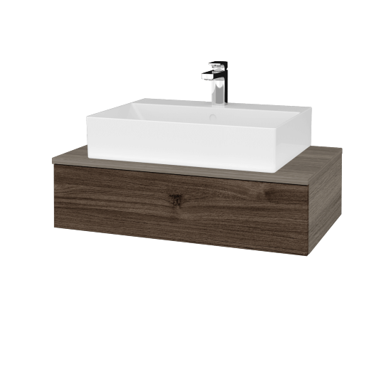 Kúpeľňová skrinka MODULE SZZ 80 umývadlo Kube - D03 Cafe - D25 Teak - Nie