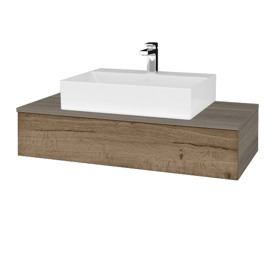 Kúpeľňová skrinka MODULE SZZ 100 umývadlo Kube - D03 Cafe - D21 Tobacco - Nie