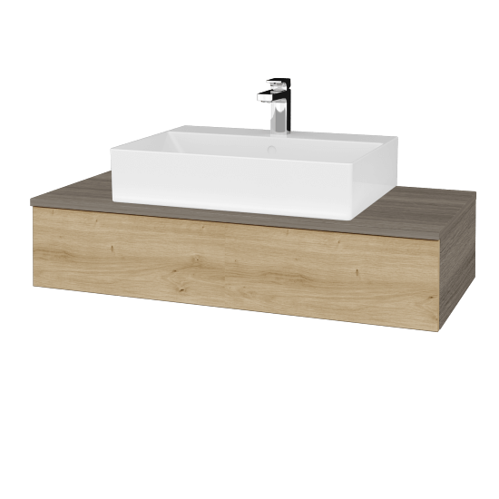 Kúpeľňová skrinka MODULE SZZ 100 umývadlo Kube - D03 Cafe - D22 Karamel - Nie