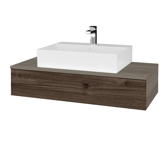 Kúpeľňová skrinka MODULE SZZ 100 umývadlo Kube - D03 Cafe - D25 Teak - Nie