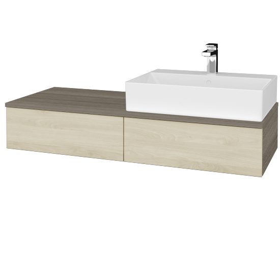 Kúpeľňová skrinka MODULE SZZ2 120 umývadlo Kube - D03 Cafe - D24 Ohio - Levé - Nie