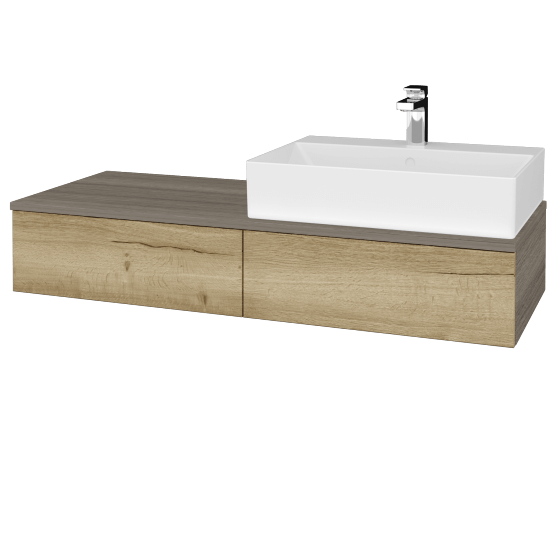 Kúpeľňová skrinka MODULE SZZ2 120 umývadlo Kube - D03 Cafe - D26 Ontario - Levé - Nie