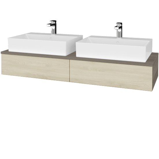 Kúpeľňová skrinka MODULE SZZ2 140 umývadlo Kube - D03 Cafe - D24 Ohio - Nie