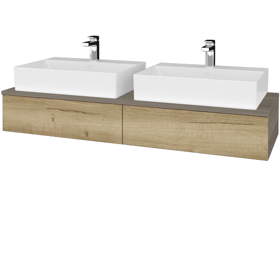 Kúpeľňová skrinka MODULE SZZ2 140 umývadlo Kube - D03 Cafe - D26 Ontario - Nie