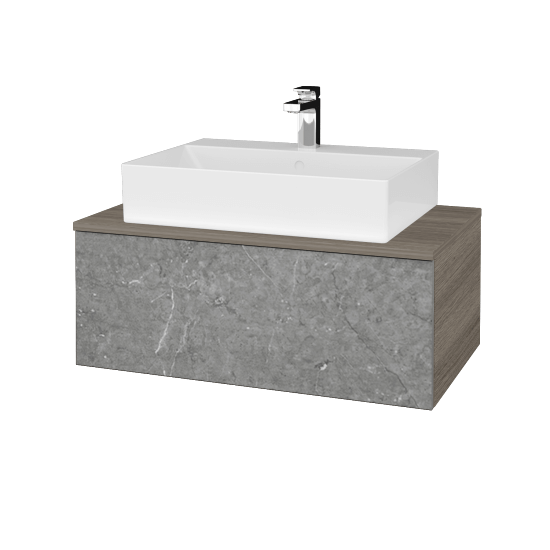 Kúpeľňová skrinka MODULE SZZ1 80 umývadlo Kube - D03 Cafe - D20 Galaxy - Nie