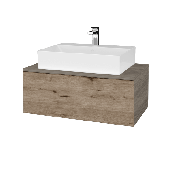 Kúpeľňová skrinka MODULE SZZ1 80 umývadlo Kube - D03 Cafe - D23 Herkules - Nie