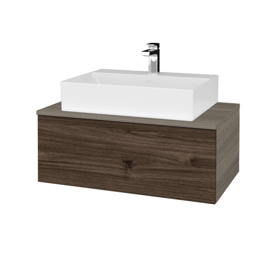 Kúpeľňová skrinka MODULE SZZ1 80 umývadlo Kube - D03 Cafe - D25 Teak - Nie