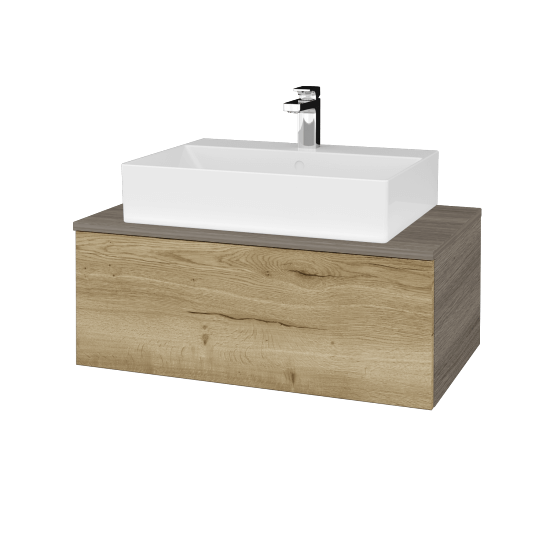 Kúpeľňová skrinka MODULE SZZ1 80 umývadlo Kube - D03 Cafe - D26 Ontario - Nie