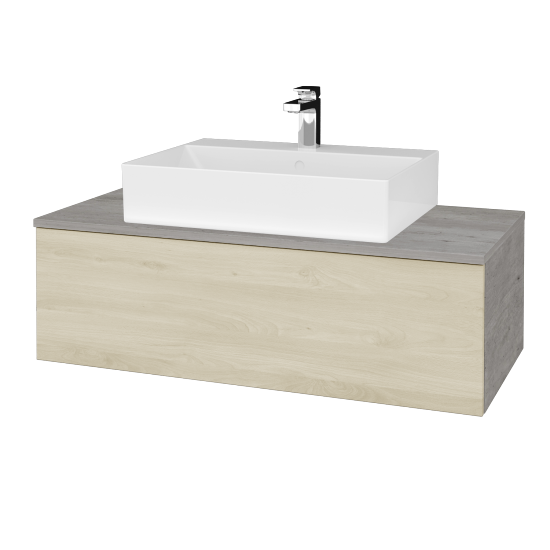 Kúpeľňová skrinka MODULE SZZ1 100 umývadlo Kube - D01 Betón - D24 Ohio - Nie