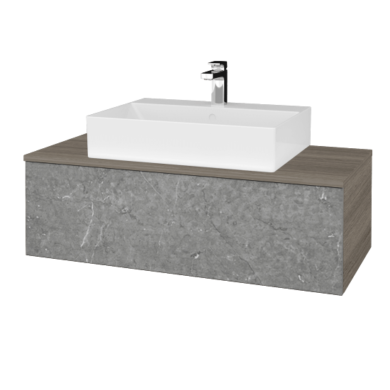 Kúpeľňová skrinka MODULE SZZ1 100 umývadlo Kube - D03 Cafe - D20 Galaxy - Nie