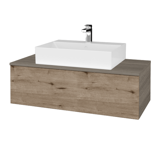 Kúpeľňová skrinka MODULE SZZ1 100 umývadlo Kube - D03 Cafe - D23 Herkules - Nie