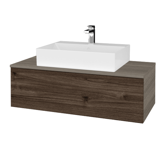 Kúpeľňová skrinka MODULE SZZ1 100 umývadlo Kube - D03 Cafe - D25 Teak - Nie