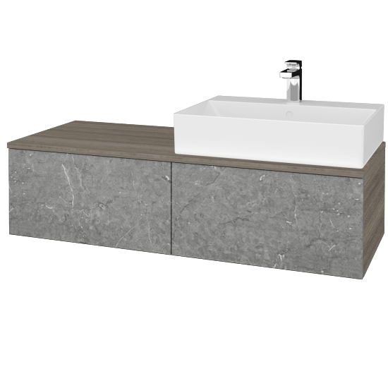 Kúpeľňová skrinka MODULE SZZ12 120 umývadlo Kube - D03 Cafe - D20 Galaxy - Levé - Nie