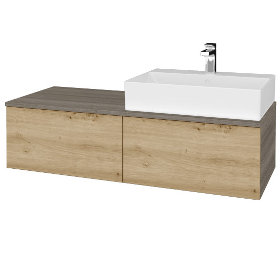 Kúpeľňová skrinka MODULE SZZ12 120 umývadlo Kube - D03 Cafe - D22 Karamel - Levé - Nie