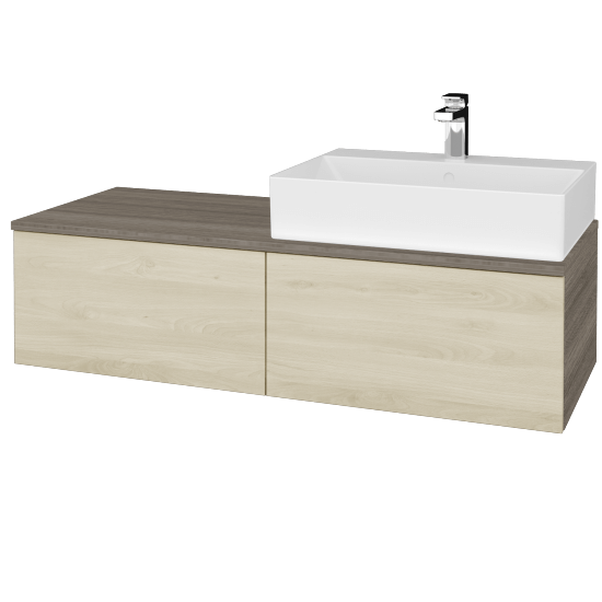 Kúpeľňová skrinka MODULE SZZ12 120 umývadlo Kube - D03 Cafe - D24 Ohio - Levé - Nie