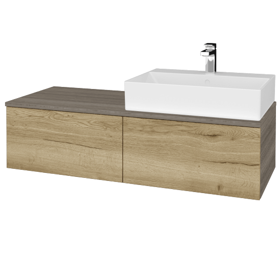 Kúpeľňová skrinka MODULE SZZ12 120 umývadlo Kube - D03 Cafe - D26 Ontario - Levé - Nie