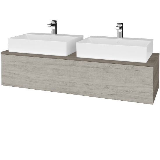 Kúpeľňová skrinka MODULE SZZ12 140 umývadlo Kube - D03 Cafe - D05 Oregon - Nie