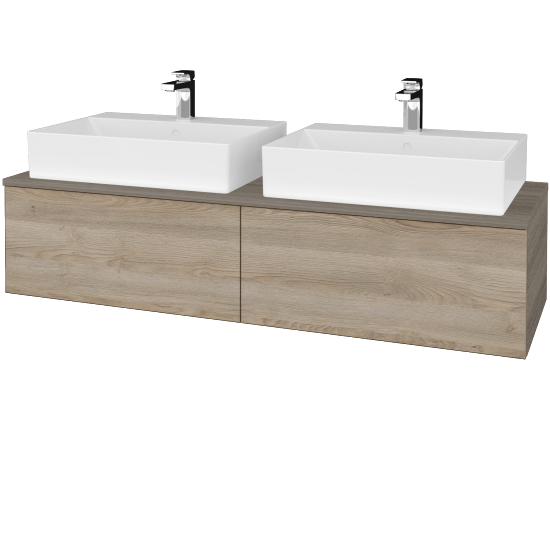 Kúpeľňová skrinka MODULE SZZ12 140 umývadlo Kube - D03 Cafe - D17 Colorado - Nie