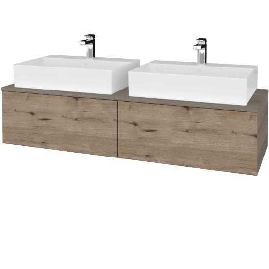 Kúpeľňová skrinka MODULE SZZ12 140 umývadlo Kube - D03 Cafe - D23 Herkules - Nie