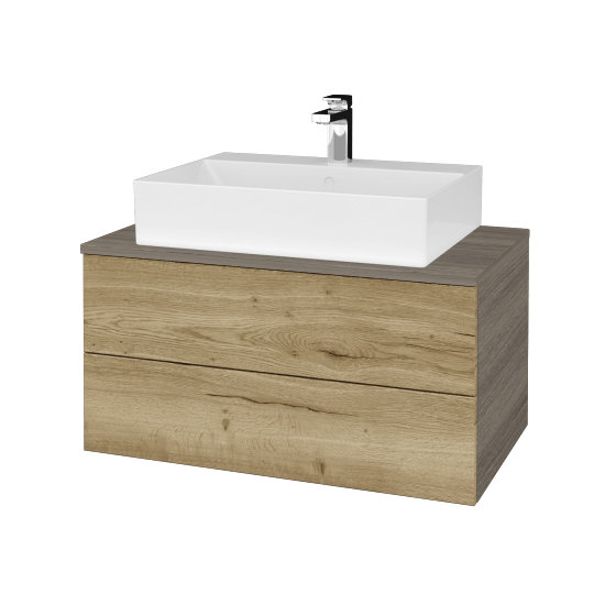 Kúpeľňová skrinka MODULE SZZ2 80 umývadlo Kube - D03 Cafe - D26 Ontario - Nie