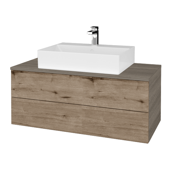 Kúpeľňová skrinka MODULE SZZ2 100 umývadlo Kube - D03 Cafe - D23 Herkules - Nie